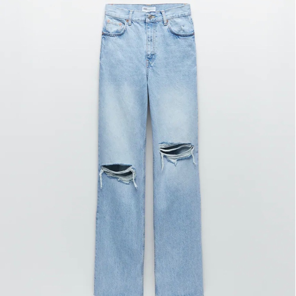 Zara Wide Leg Hi Rise Jeans NWT